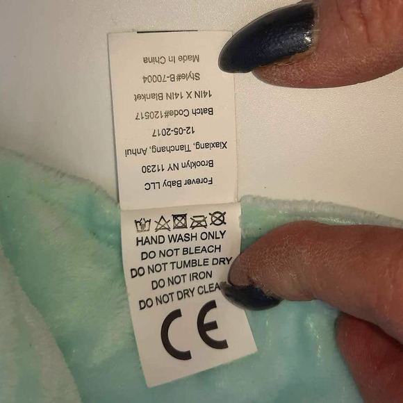 New Forever baby, security blanket, lovey, Teether Blue Elephant Stuffed Animal - Picture 6 of 7